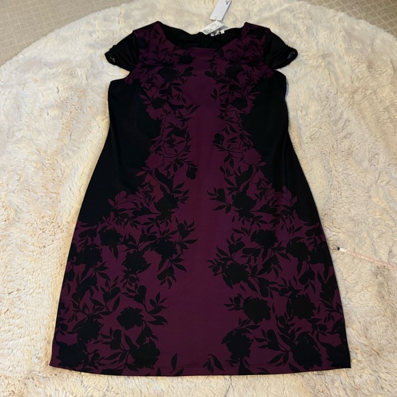 Purple and Black Knee Length Dress - Picture 5 of 10